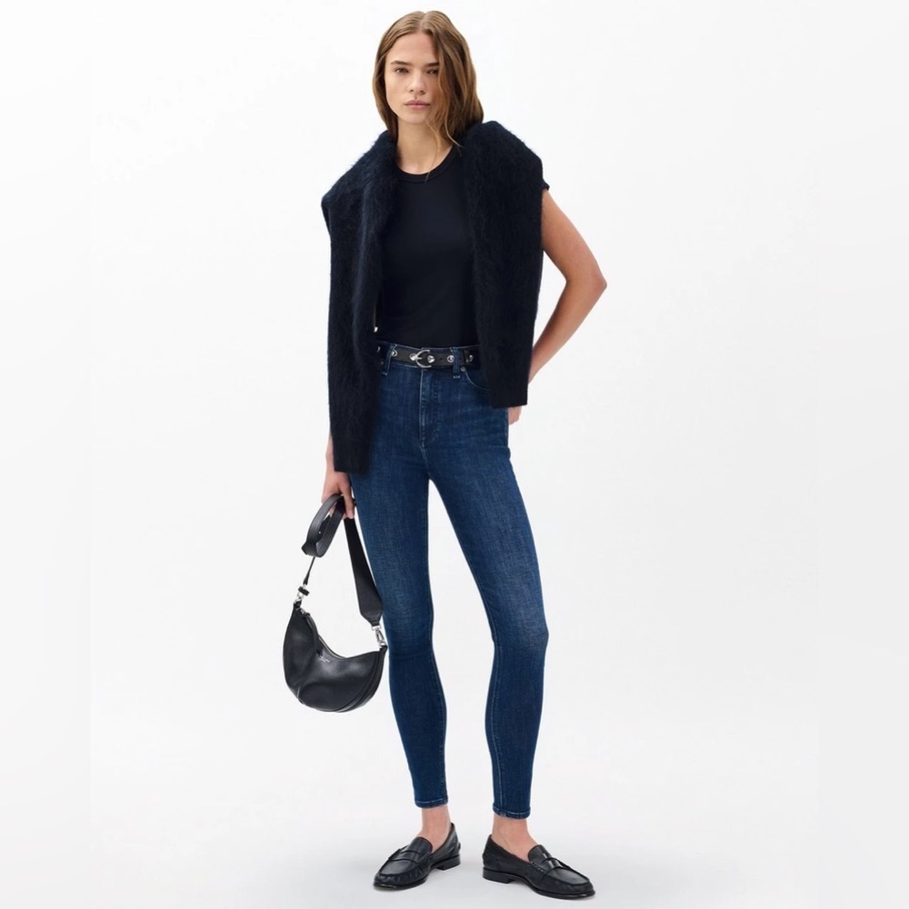 Rag and Bone High Rise Ankle Skinny Jeans